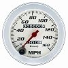 3-3/8" Speedometer White with Silver Bezel Equus 8076