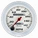 3-3/8 Speedometer White with Silver Bezel Equus 8076