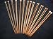 One set of 13 size single pointed bamboo knitting needles US 0-11. 13 inches (33cm) in length
