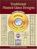 Traditional Stained Glass Designs CD-ROM and Book (Dover Pictorial Archives)