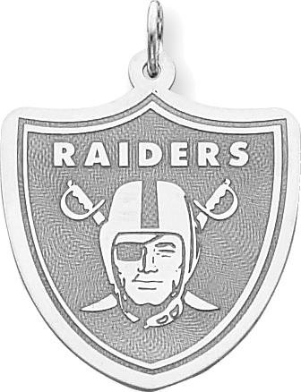 Sterling Silver NFL Oakland Raiders Logo Charm