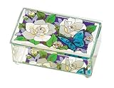 Butterfly Glass Trinket Box