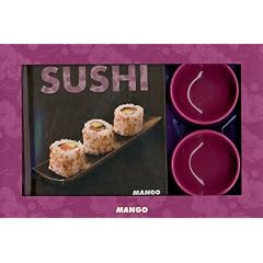 Sushi : 1 livre de 30 recettes + 1 natte � rouler + 1 moule � sushi + 2 paires de baguettes + 2 bols � wasabi