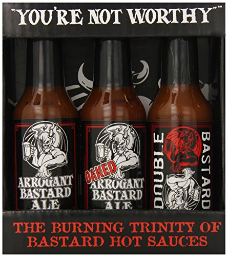 Arrogant Bastard Ale Burning Trinity of Hot Pepper Sauces - Set of 3 Flavors