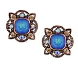 Image of Sheltering Sky Ornate Medallion Large Clip Earrings