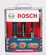 Bosch RBS022XW 3 Piece 1/2-Inch Shank Straight Router Bit Set