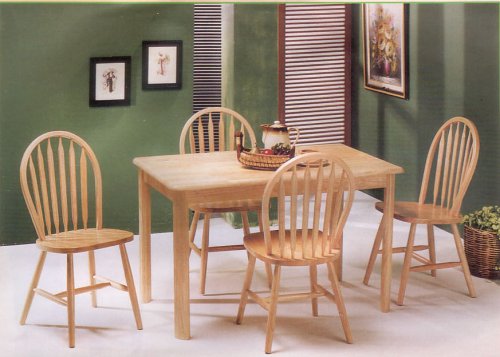BEAUTIFUL ALL NATURAL SOLID WOOD DINING ROOM SET 