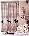 Scottie DOG Scotty Shower Curtain Bath Room Scottish Terrier Bathroom Home Decor Scotti Accessories Accessory Plaid