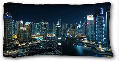 Custom ( City Dubai city united arab emirates dubai marina dubai The combined Arab Emirates home high ) Pillow Cushion Case Cover One Sides Printed 20x36 Inches suitable for Queen-bed PC-Yellow-19982