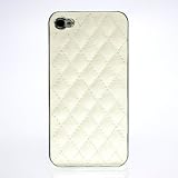 Gekiten Softbank au iPhone 4 4S Quilt Diamond White 【アイフォン 4 4S対応 キルト ダイヤモンド 菱形 ケース】 ホワイト 白 CASEIH4S-QuiltDiamond-WH