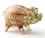 Fitz and Floyd Art Glass Menagerie Pig Figurine