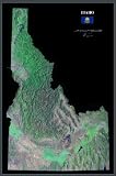 Idaho from space satellite map/print photo/poster: 24