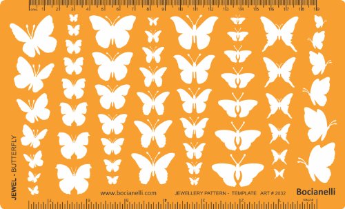 Butterfly Butterflies Shapes Symbols Drawing Drafting Template Stencil - Jewellery Jewelry Art Craft Design