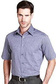 Collezione Pure Cotton Short Sleeve Checked Shirt