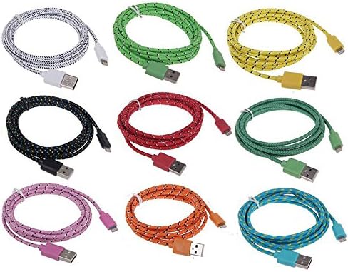 3/6/9ft New Style Rope Braided Usb Sync Charger Data Cable Cord Data for iPhone 5 5S 5C iPod -Blue 3FT/1M