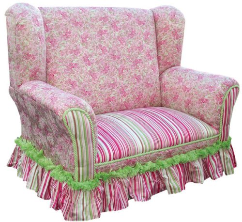 Kitchen: Angel Song Hot Stuff Wingback Girl's Loveseat Chair