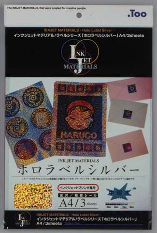 Too インクジェットマテリアル ホロラベルシルバー A4・3枚入 IJMA4-10
