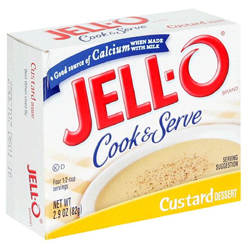 Jell O Cook & Serve Pudding & Pie Filling  Americana Egg Custard  2.9 Ounce Boxes