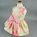 Fitwarm Elegant Rose Ribbon Pet Dress Sundress Shirts Vest Clothes - Pink - XX-small