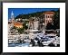 Boats in Harbour, Hvar, Croatia Framed Art Poster Print by Wayne Walton, 31x25