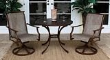 Chub Cay Patio 3 Piece Slatted Table and Rocking Chairs