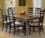 Home Elegance 782BK-7 Casual Moments Collection 7 Piece Dining Room Set Antique Black Finish