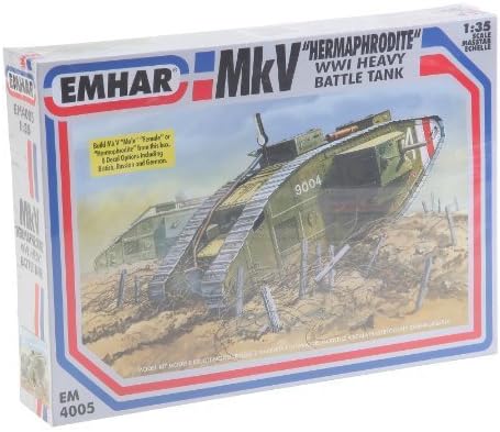 Emhar Models Mk.V Hermaphrodite WWI Heavy Battle Tank Vehicle Model Building Kit by Emhar Models