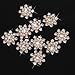 Beautiful Bead 10 pcs Faux Pearl Rhinestone Flatback Buttons Embellishments