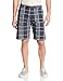 Lucky Brand Men's Plaid Flat-Front Short