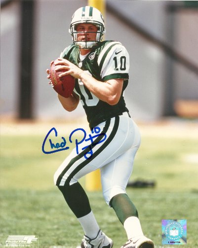 CHAD PENNINGTON,NEW YORK JETS,MARSHALL,SIGNED,AUTOGRAPHED,8X10 PHOTO,COA, RARE HARD PHOTO TO FIND