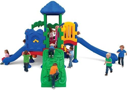 Discovery Center Commercial Play System with Ground Spike Mounting Kit 5 Deck