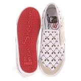 BEN SHERMAN Sacramento Womens Canvas Slip On Shoes White Brown