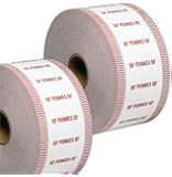 PM Company SecurIT $.50 Penny Automatic Coin Wrap Rolls, White/Red, 1900 Wrappers per Roll, 8 Rolls per Carton (51901)