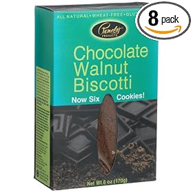 Pamela’s Products Chocolate Walnut Biscotti, 6-Ounce Boxes (Pack of 8)