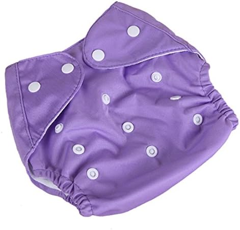Qianquhui ETNK001 Baby Washable Waterproof Breathable Leakproof Cloth Diapers Newborn Diapers Small Purple 2Pcs