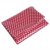 Retro Spotty Wipeable Table Cloth - Red