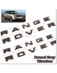 Automotive Parts and Accessories: 2x Range Rover Brunel Grey L322 Hood Tailgate Bonnet Badge Lettering SJH1041GY - GROUPMY