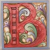 Jim Shore Monogram Red Alphabet Letter Display 