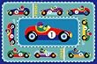 Vroom Race Car Rug OLIVE KIDS 39 x 58 Area Rug