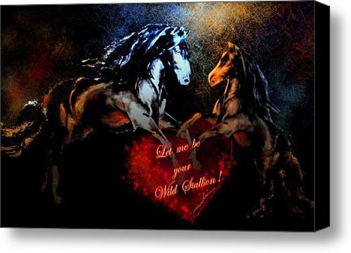 Let Me Be Your wild Stallion Canvas Print / Canvas Art - Artist Miki De Goodaboom