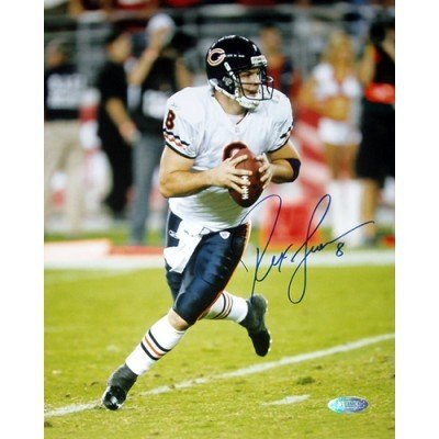 Rex Grossman Autographed/Hand Signed Chicago Bears 8x10 Photo (Rollout)