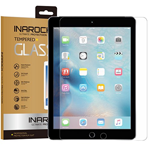 iPad Air / Air 2 / Pro Screen Protector Glass, InaRock 0.26mm Tempered Glass Screen Protector for iPad Air / iPad Air 2 / New Apple iPad Air / iPad Pro 9.7" with Retina Display Most Durable [Easy-Install Wings]