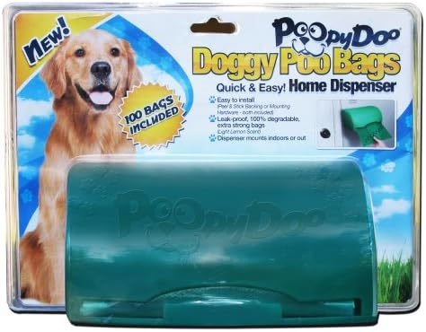 Doggy Poo Bag Home Dispenser with 100 Bag Roll