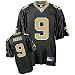 Drew Brees Jersey: Reebok Black Replica #9 New Orleans Saints Jersey