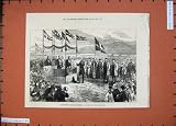 1874 SCANDANAVIAN MEN PRESENTING ADDRESS ICELANDERS