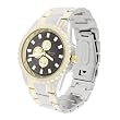 Geneva Platinum Mens Round Bezel Link Watch