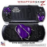 Barbwire Heart Purple WraptorSkinz Skin and Screen Protector Kit fits Sony PSP Slim (PSP 2000)