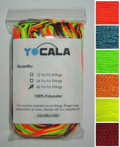 60 Yoyo Strings by Yocala - Multi Colored Sample Packs - 100% polyester