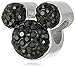 Disney Stainless Steel Mickey Black Crystal Bead Charm