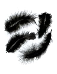 Art and Craft Supply: Marabou Feathers .25 Ounces-Black - Notions - In Network